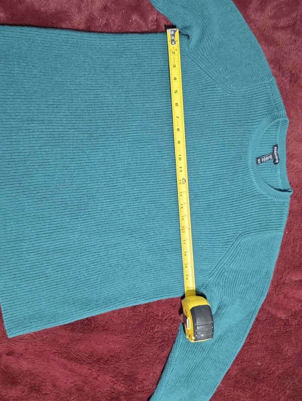 Eileen Fisher Forest Green Crewneck Ribbed Sweater - Picture 12 of 13